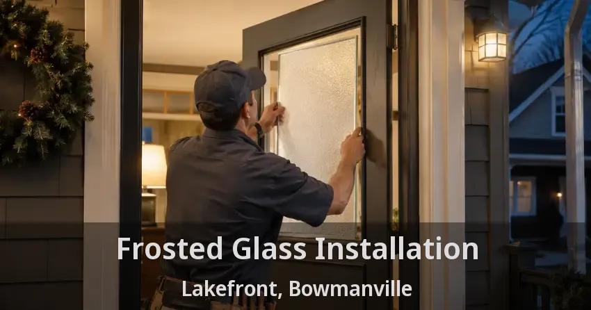 Frosted Glass Installation Lakefront, Bowmanville - ON