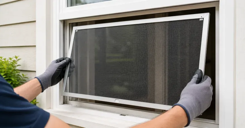 technician repairing a window sash and balance system in West Beach, Bowmanville